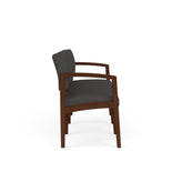 Lenox Wood Waiting Reception 3 Seat Tandem Seating Wood Frame No Center Arms