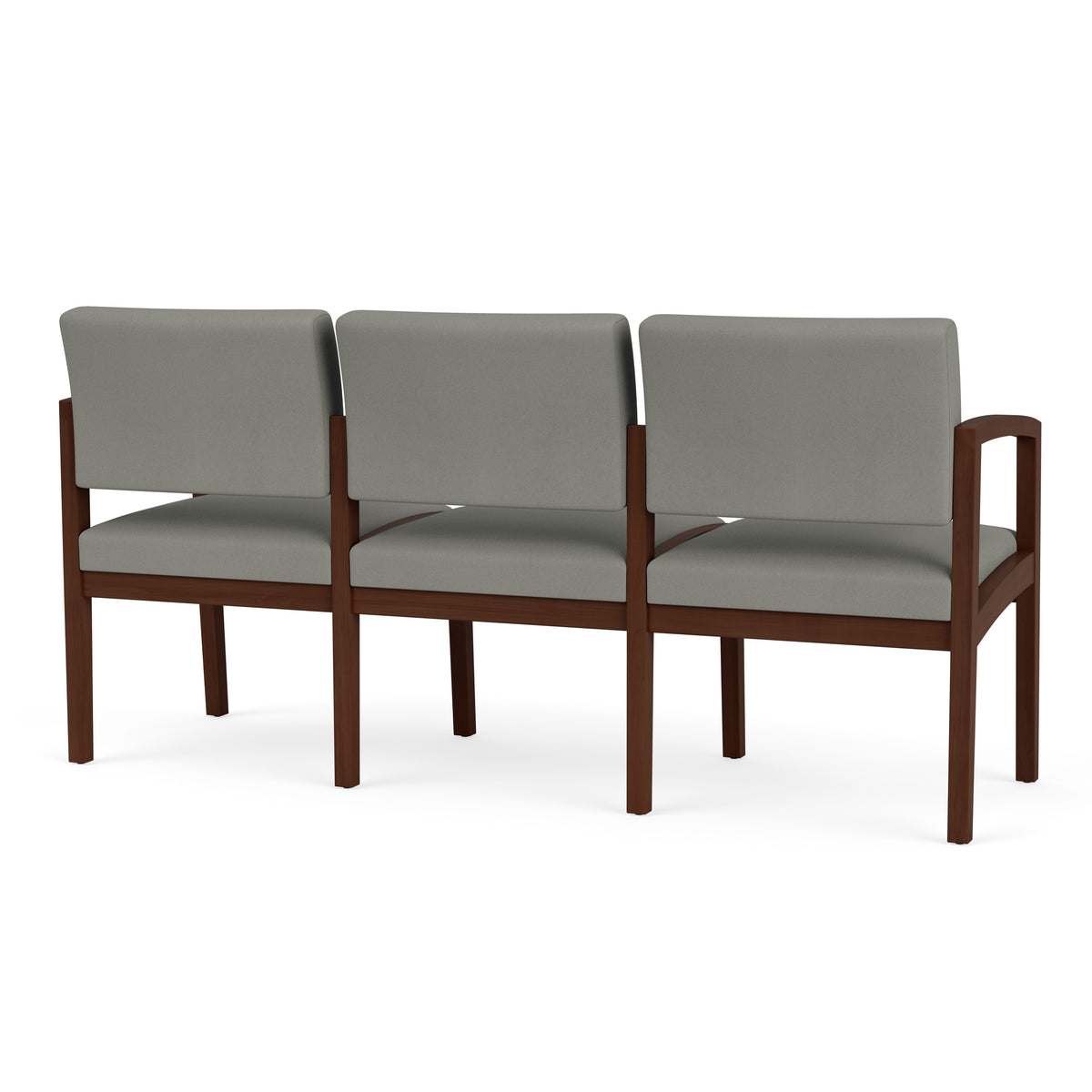 Lenox Wood Waiting Reception 3 Seat Tandem Seating Wood Frame No Center Arms