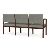 Lenox Wood Waiting Reception 3 Seat Tandem Seating Wood Frame No Center Arms