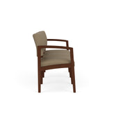 Lenox Wood Waiting Reception 3 Seat Tandem Seating Wood Frame No Center Arms
