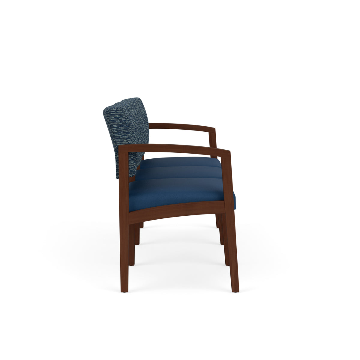Lenox Wood Waiting Reception 3 Seat Tandem Seating Wood Frame No Center Arms