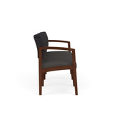 Lenox Wood Waiting Reception 3 Seat Tandem Seating Wood Frame No Center Arms
