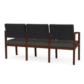 Lenox Wood Waiting Reception 3 Seat Tandem Seating Wood Frame No Center Arms