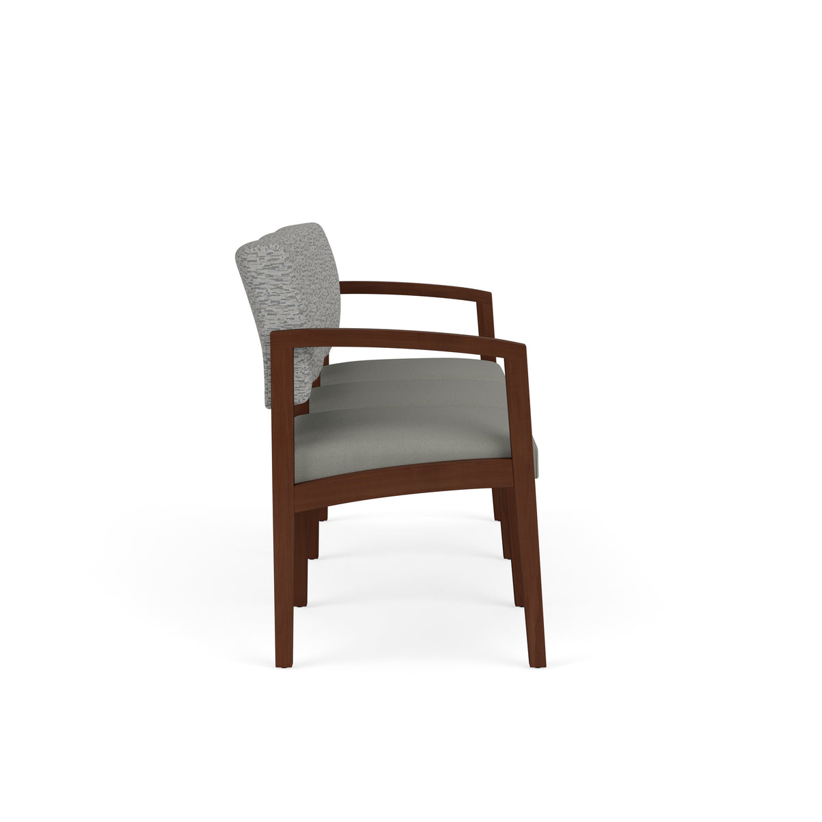 Lenox Wood Waiting Reception 3 Seat Tandem Seating Wood Frame No Center Arms