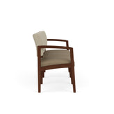 Lenox Wood Waiting Reception 3 Seat Tandem Seating Wood Frame No Center Arms