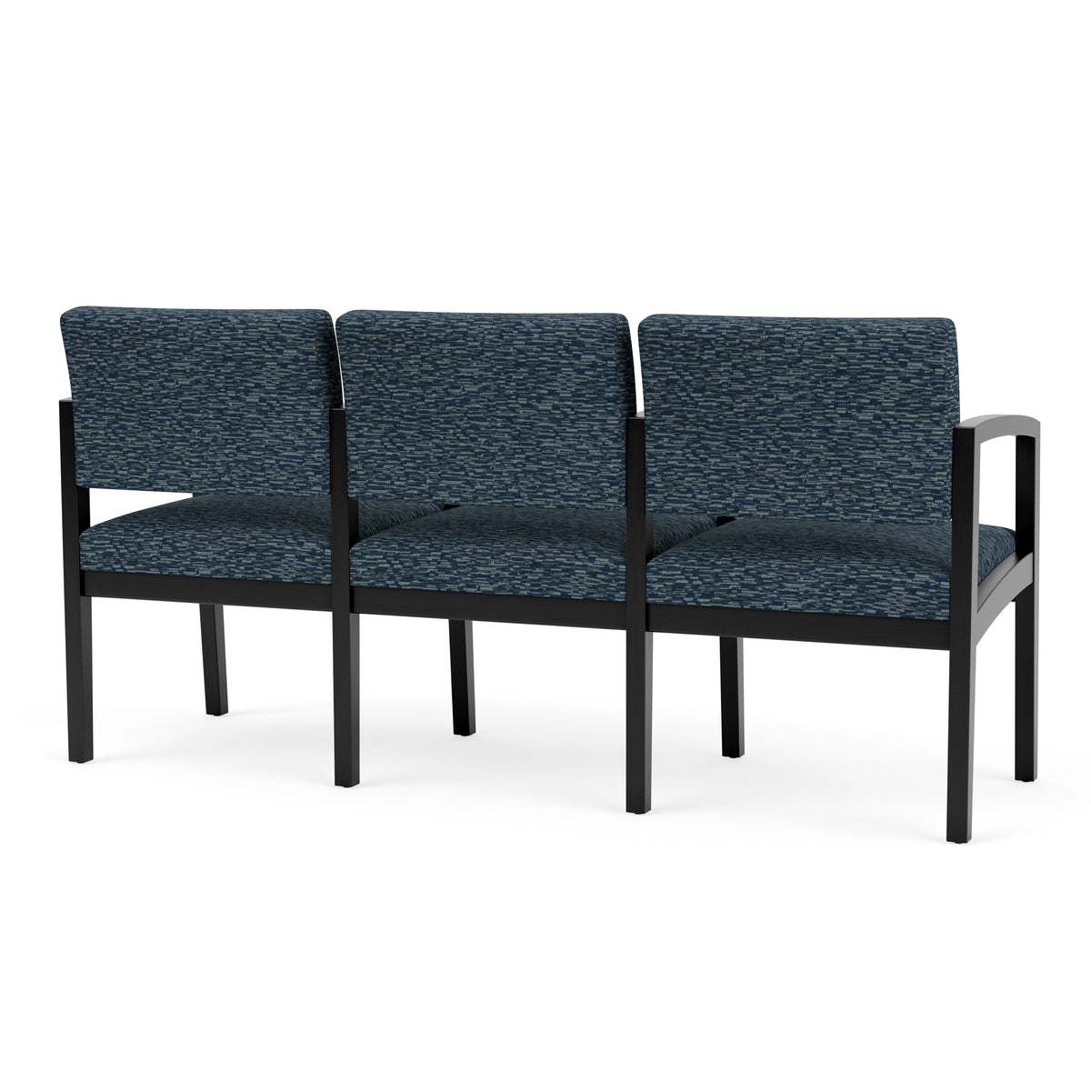 Lenox Wood Waiting Reception 3 Seat Tandem Seating Wood Frame