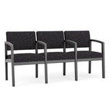 Lenox Wood Waiting Reception 3 Seat Tandem Seating Wood Frame