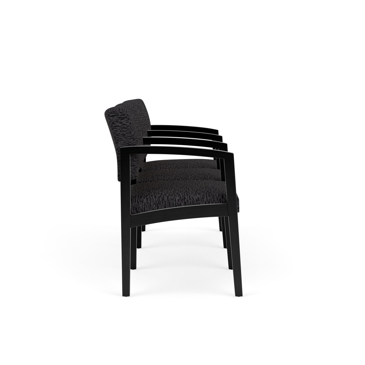 Lenox Wood Waiting Reception 3 Seat Tandem Seating Wood Frame