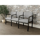 Lenox Wood Waiting Reception 3 Seat Tandem Seating Wood Frame