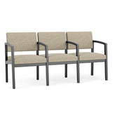 Lenox Wood Waiting Reception 3 Seat Tandem Seating Wood Frame