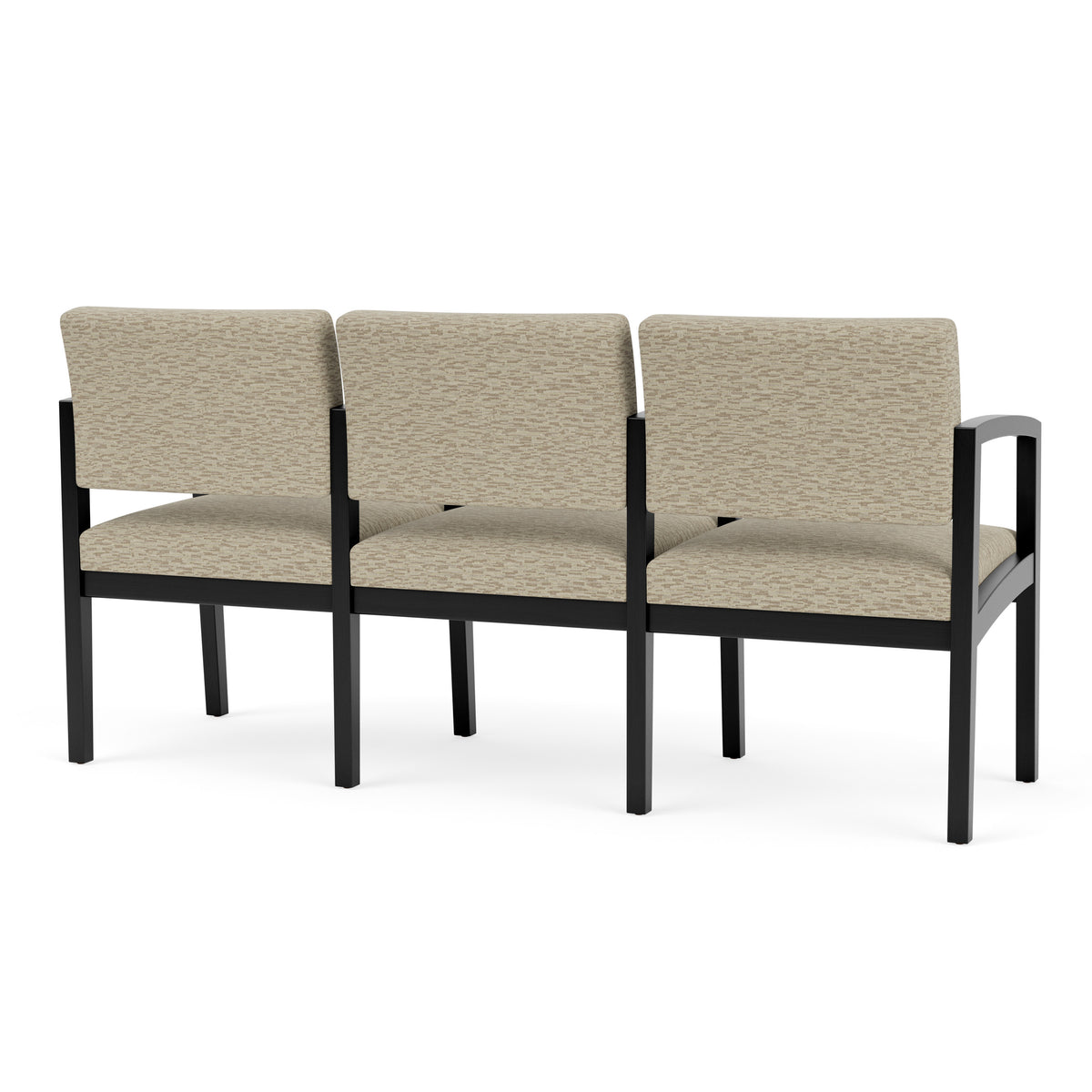 Lenox Wood Waiting Reception 3 Seat Tandem Seating Wood Frame