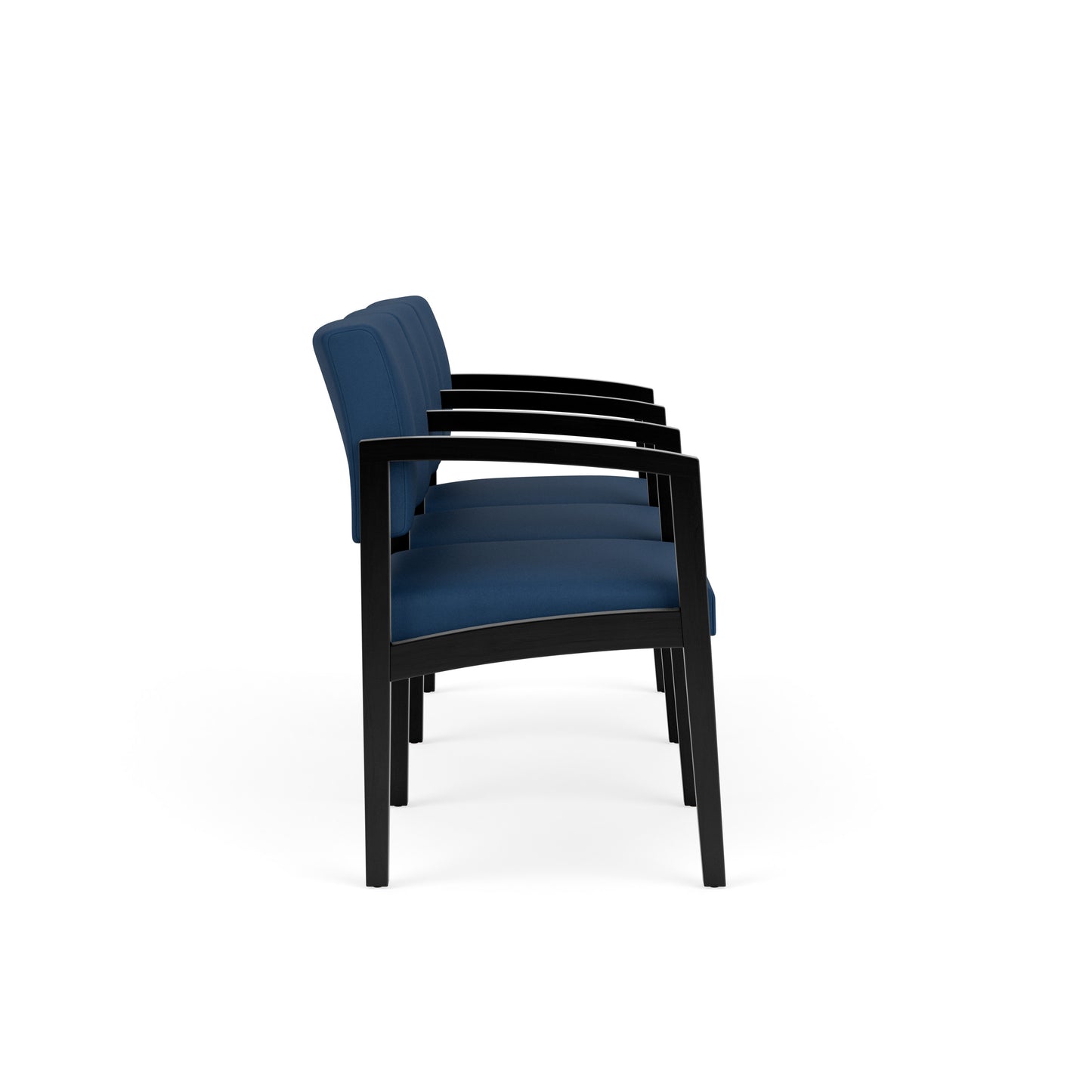 Lenox Wood Waiting Reception 3 Seat Tandem Seating Wood Frame