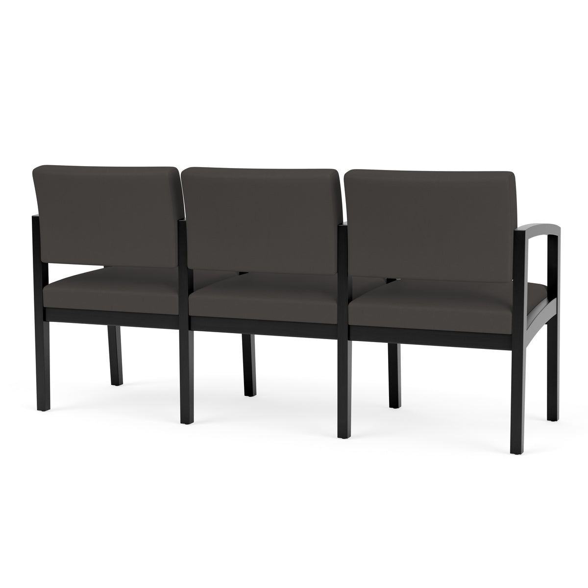 Lenox Wood Waiting Reception 3 Seat Tandem Seating Wood Frame