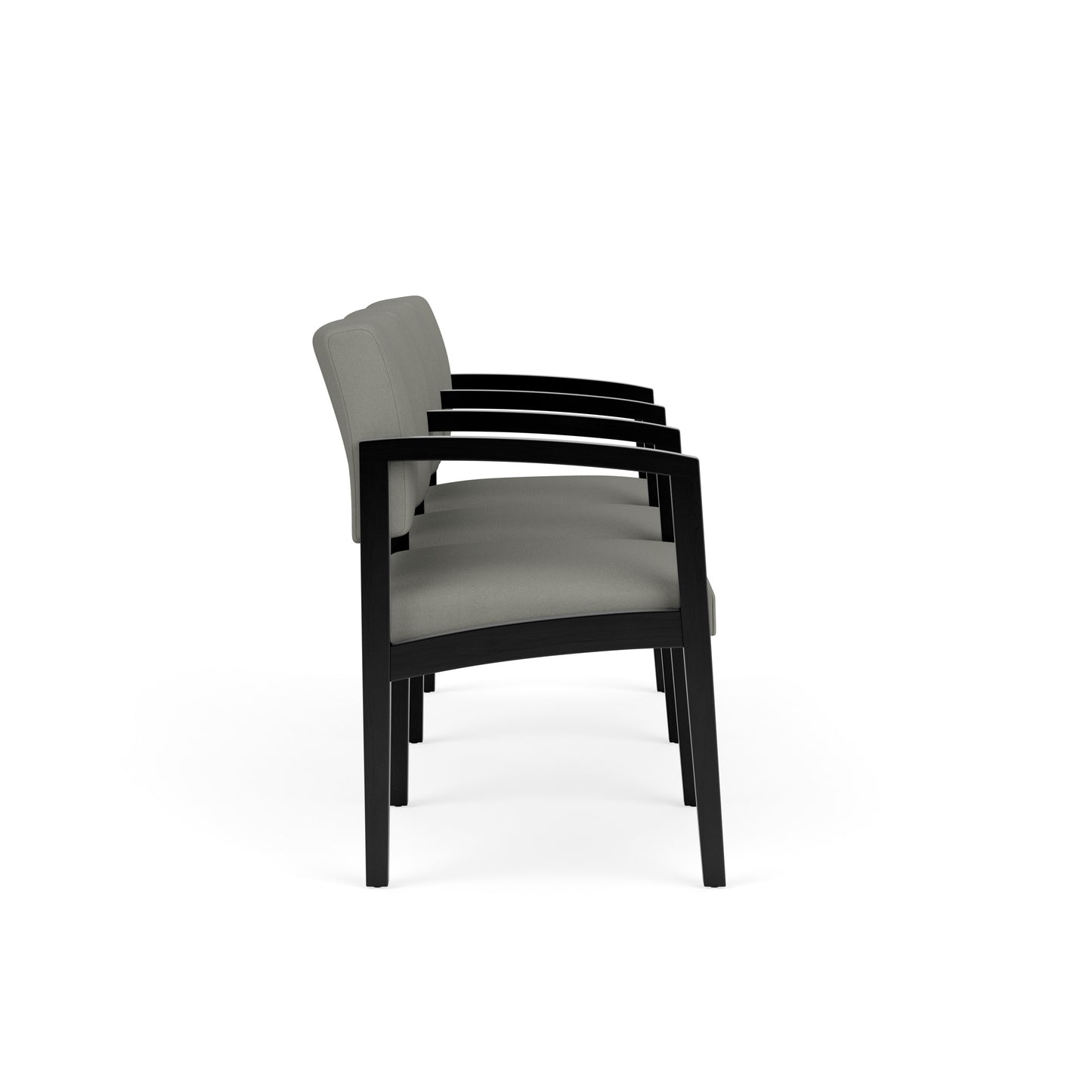 Lenox Wood Waiting Reception 3 Seat Tandem Seating Wood Frame
