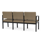 Lenox Wood Waiting Reception 3 Seat Tandem Seating Wood Frame
