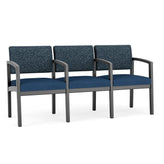 Lenox Wood Waiting Reception 3 Seat Tandem Seating Wood Frame