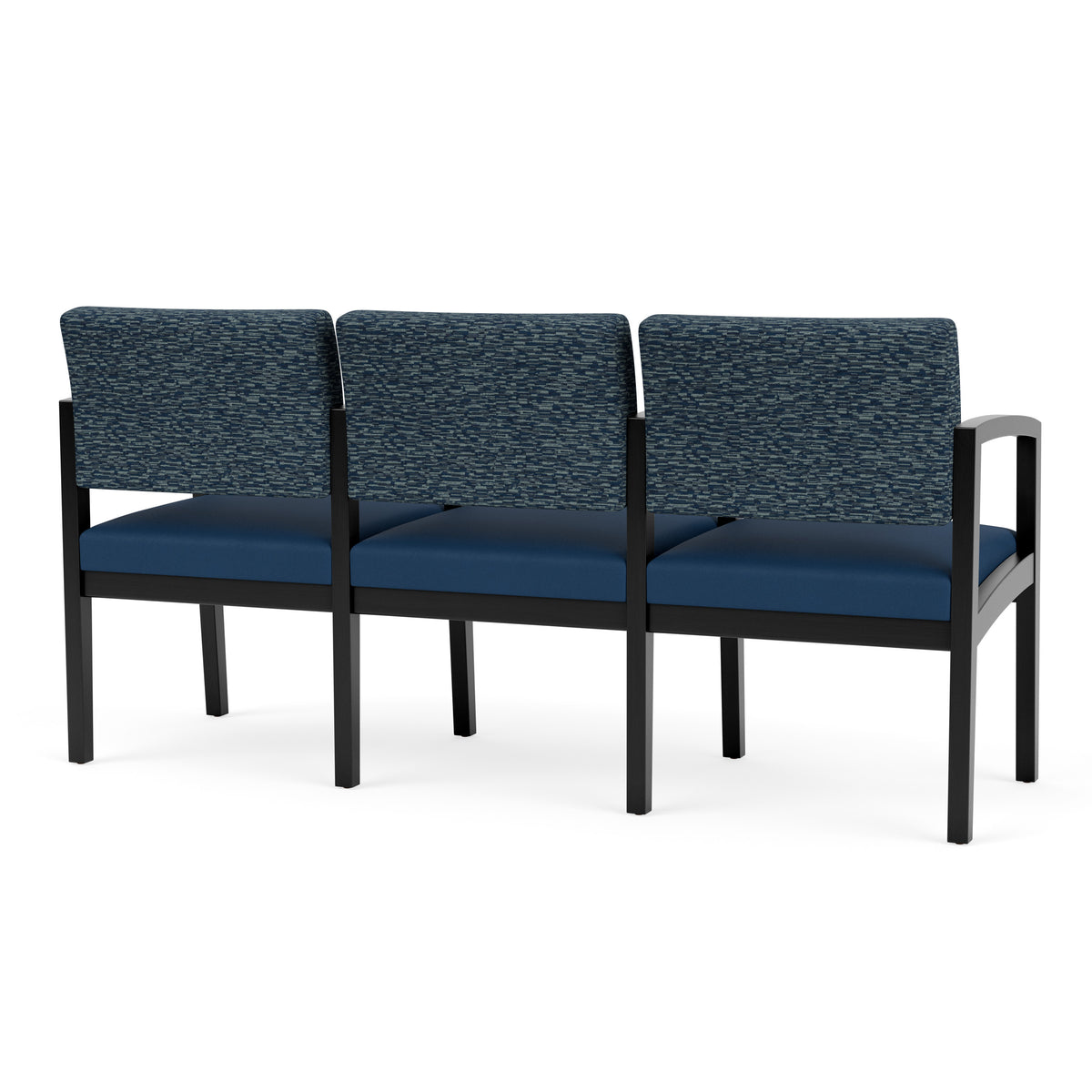 Lenox Wood Waiting Reception 3 Seat Tandem Seating Wood Frame