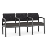 Lenox Wood Waiting Reception 3 Seat Tandem Seating Wood Frame