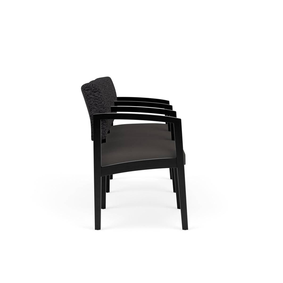 Lenox Wood Waiting Reception 3 Seat Tandem Seating Wood Frame