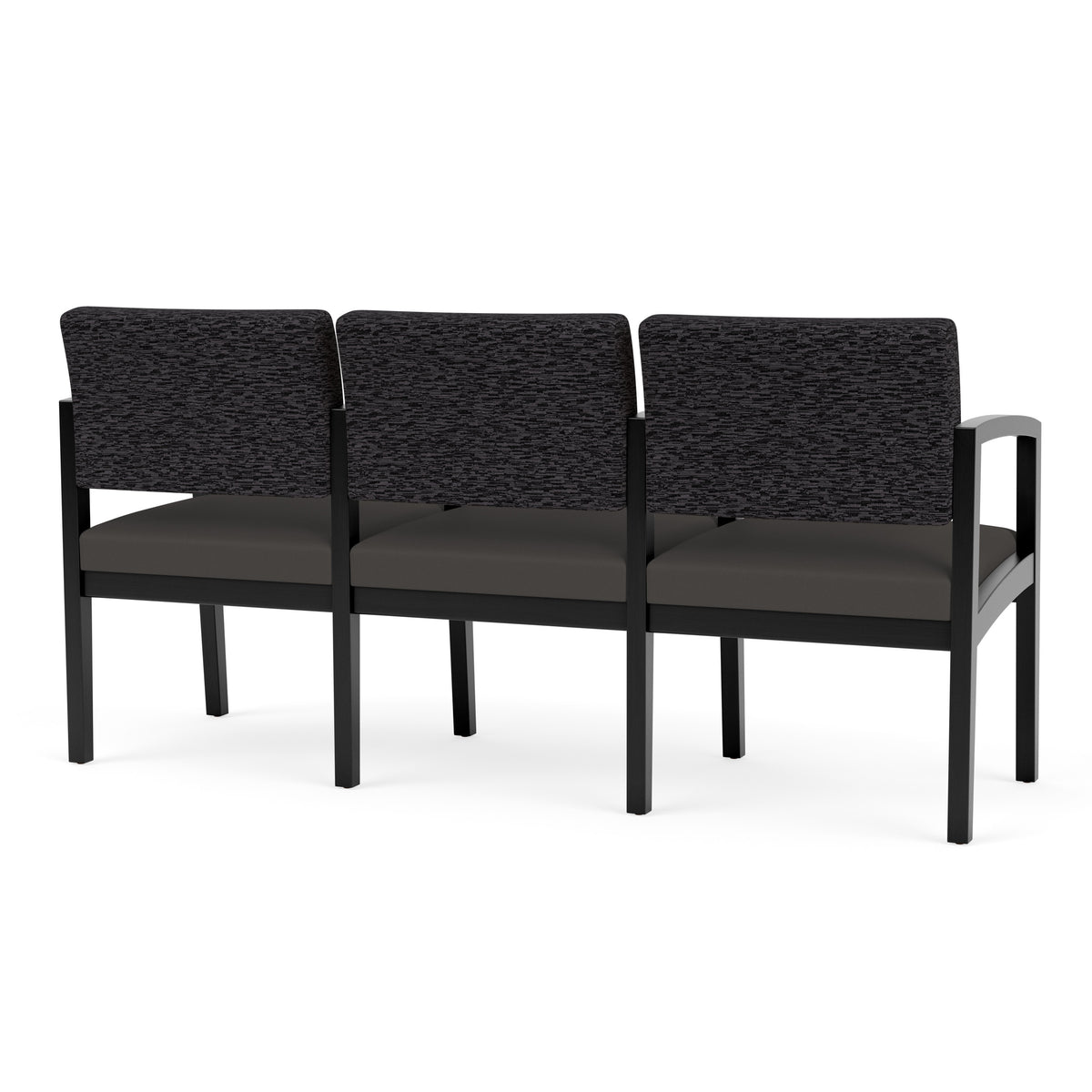 Lenox Wood Waiting Reception 3 Seat Tandem Seating Wood Frame