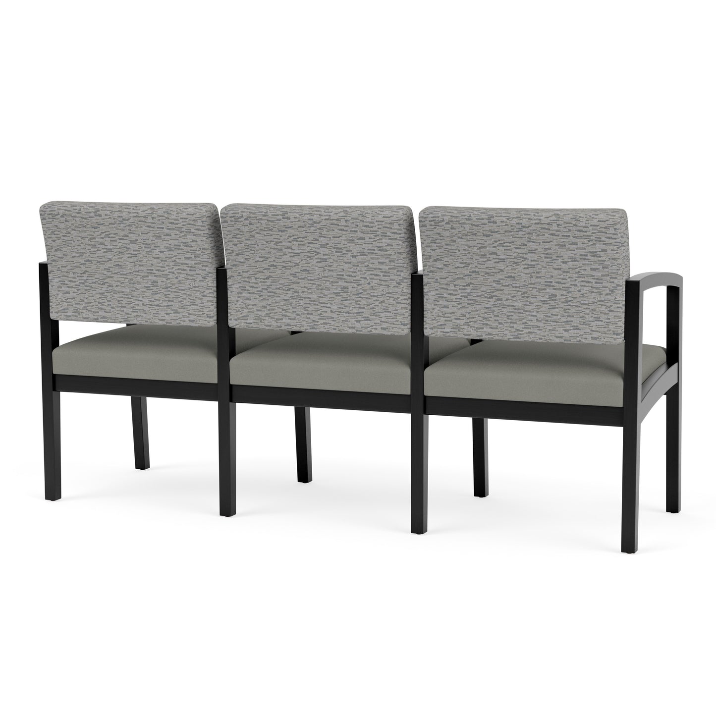 Lenox Wood Waiting Reception 3 Seat Tandem Seating Wood Frame