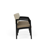 Lenox Wood Waiting Reception 3 Seat Tandem Seating Wood Frame