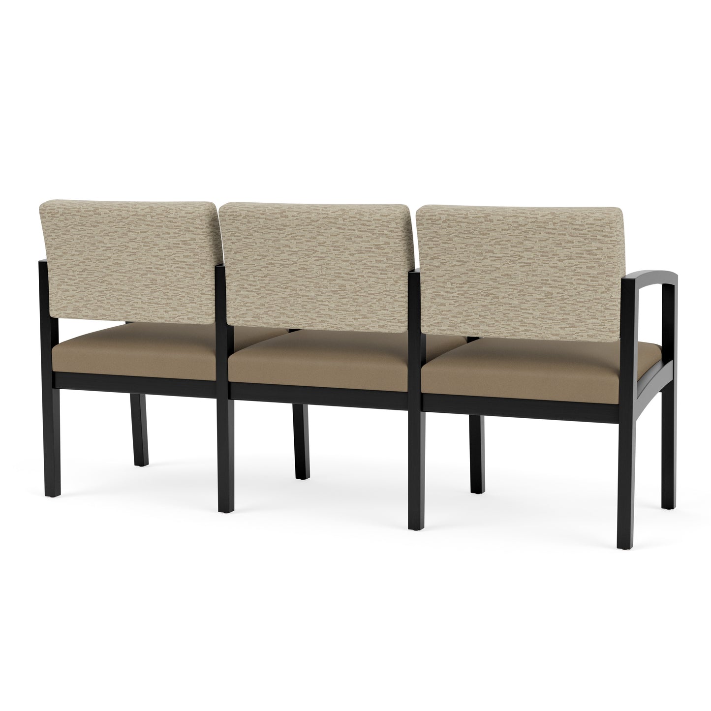 Lenox Wood Waiting Reception 3 Seat Tandem Seating Wood Frame