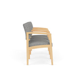 Lenox Wood Waiting Reception 3 Seat Tandem Seating Wood Frame