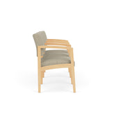 Lenox Wood Waiting Reception 3 Seat Tandem Seating Wood Frame
