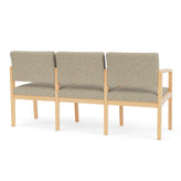 Lenox Wood Waiting Reception 3 Seat Tandem Seating Wood Frame