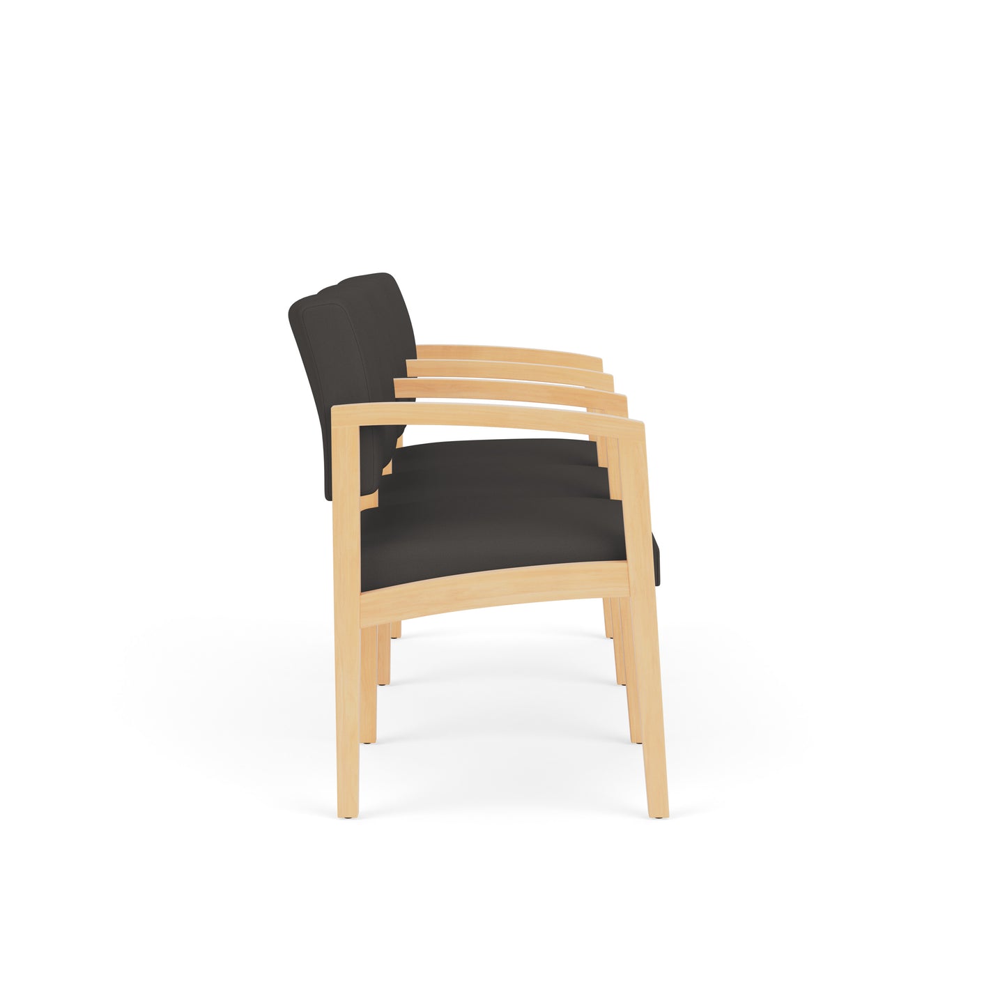 Lenox Wood Waiting Reception 3 Seat Tandem Seating Wood Frame