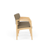 Lenox Wood Waiting Reception 3 Seat Tandem Seating Wood Frame