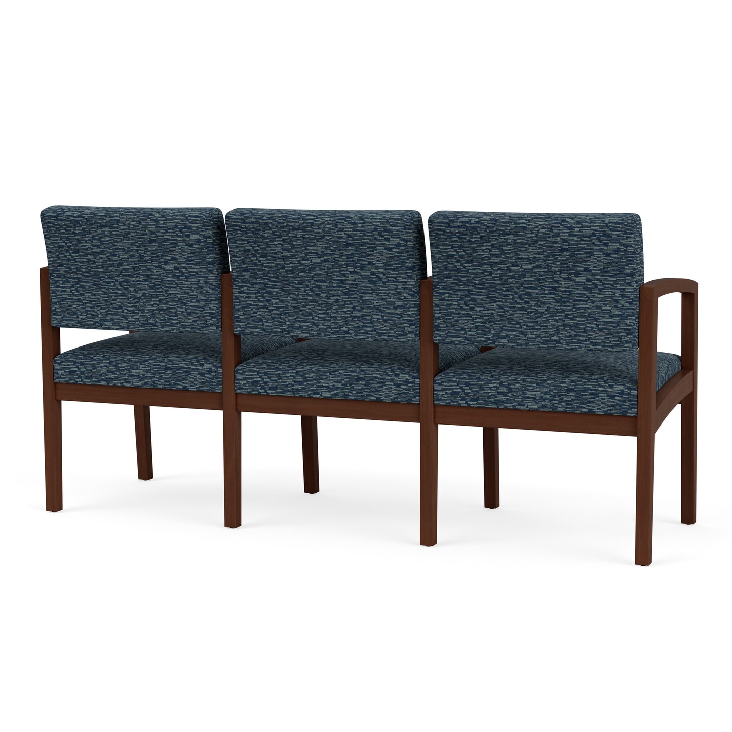 Lenox Wood Waiting Reception 3 Seat Tandem Seating Wood Frame