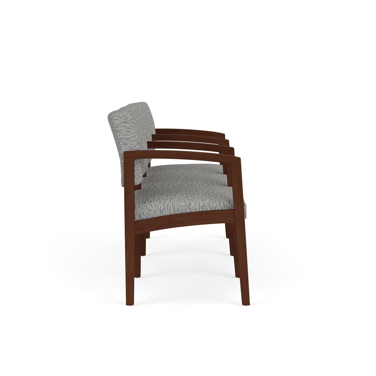 Lenox Wood Waiting Reception 3 Seat Tandem Seating Wood Frame