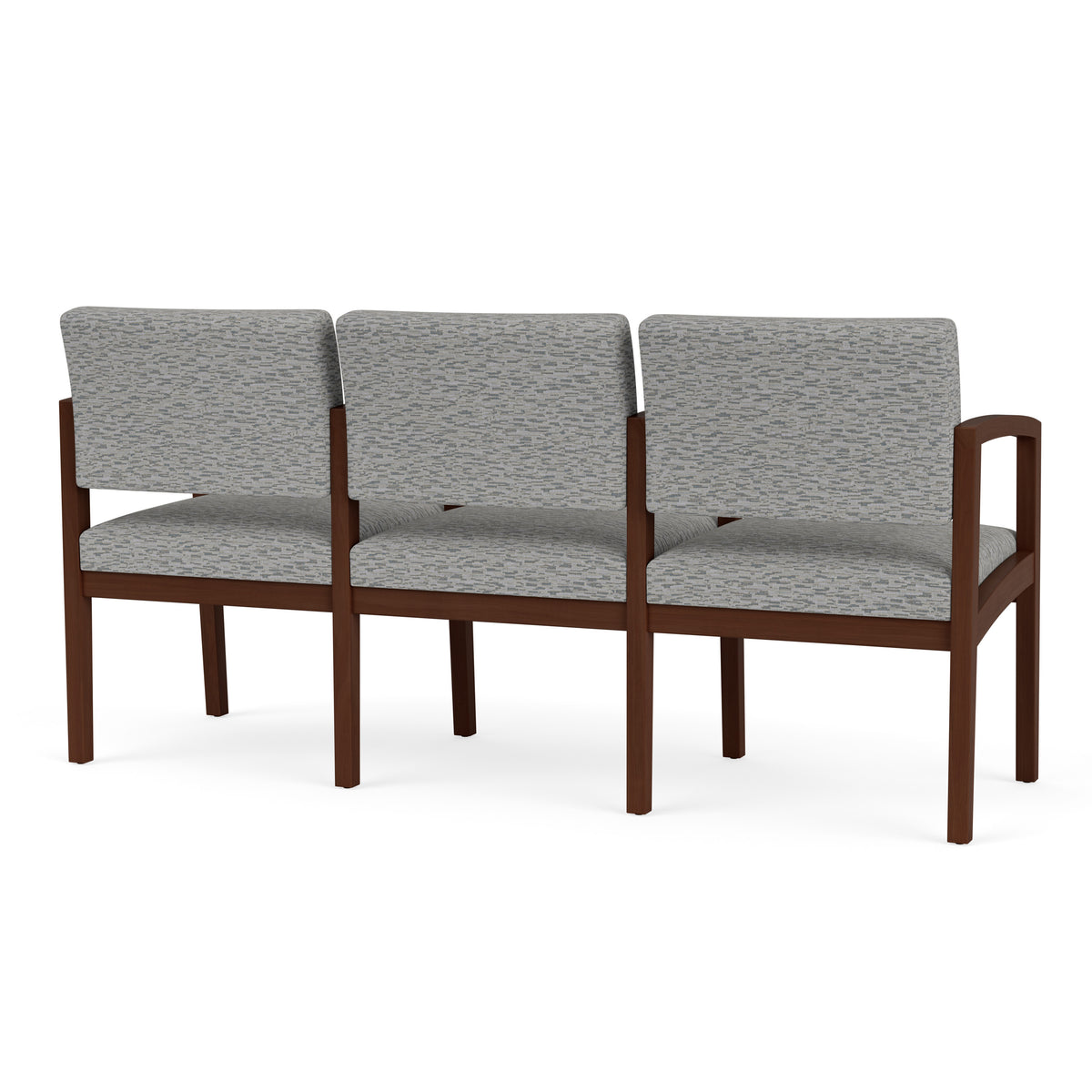 Lenox Wood Waiting Reception 3 Seat Tandem Seating Wood Frame