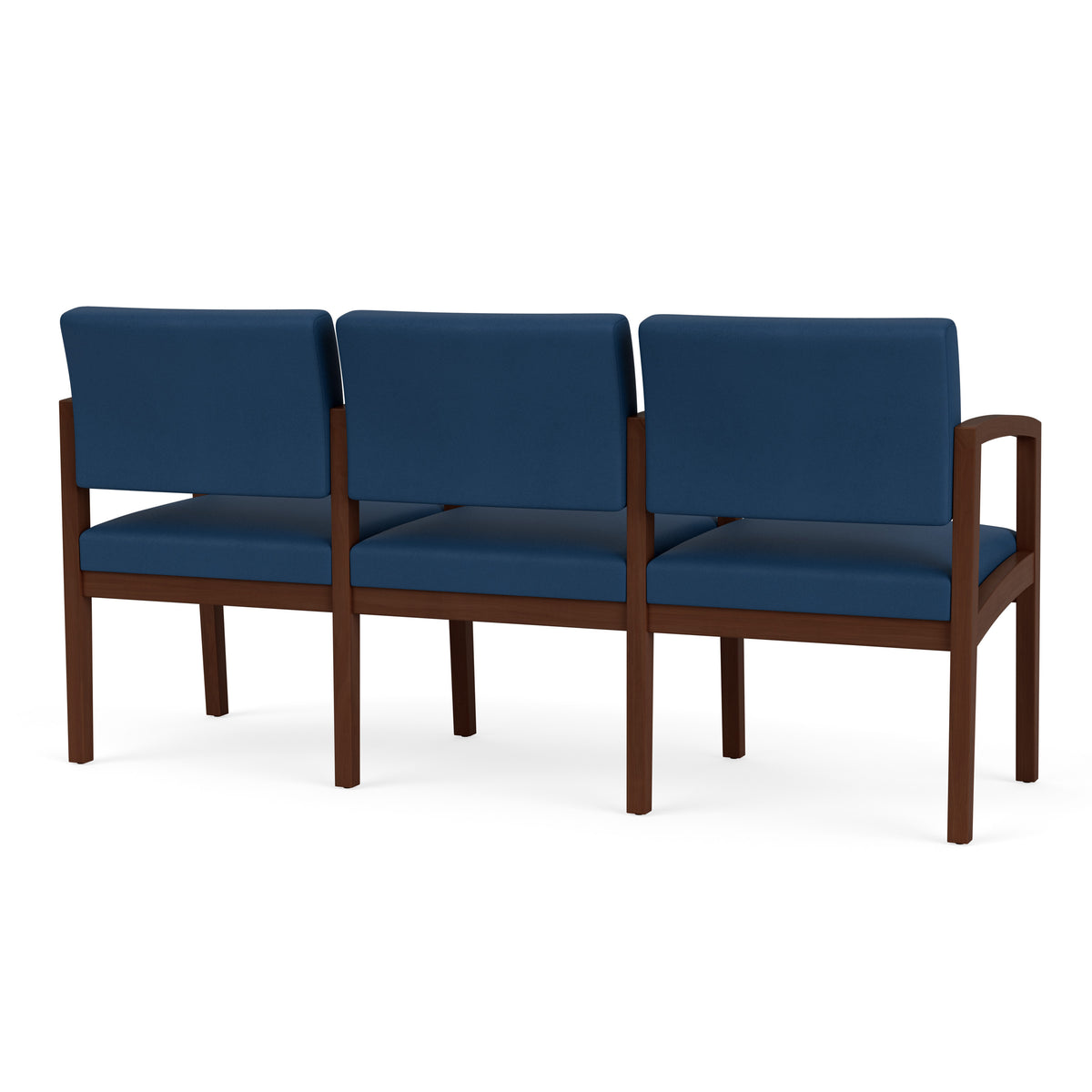 Lenox Wood Waiting Reception 3 Seat Tandem Seating Wood Frame