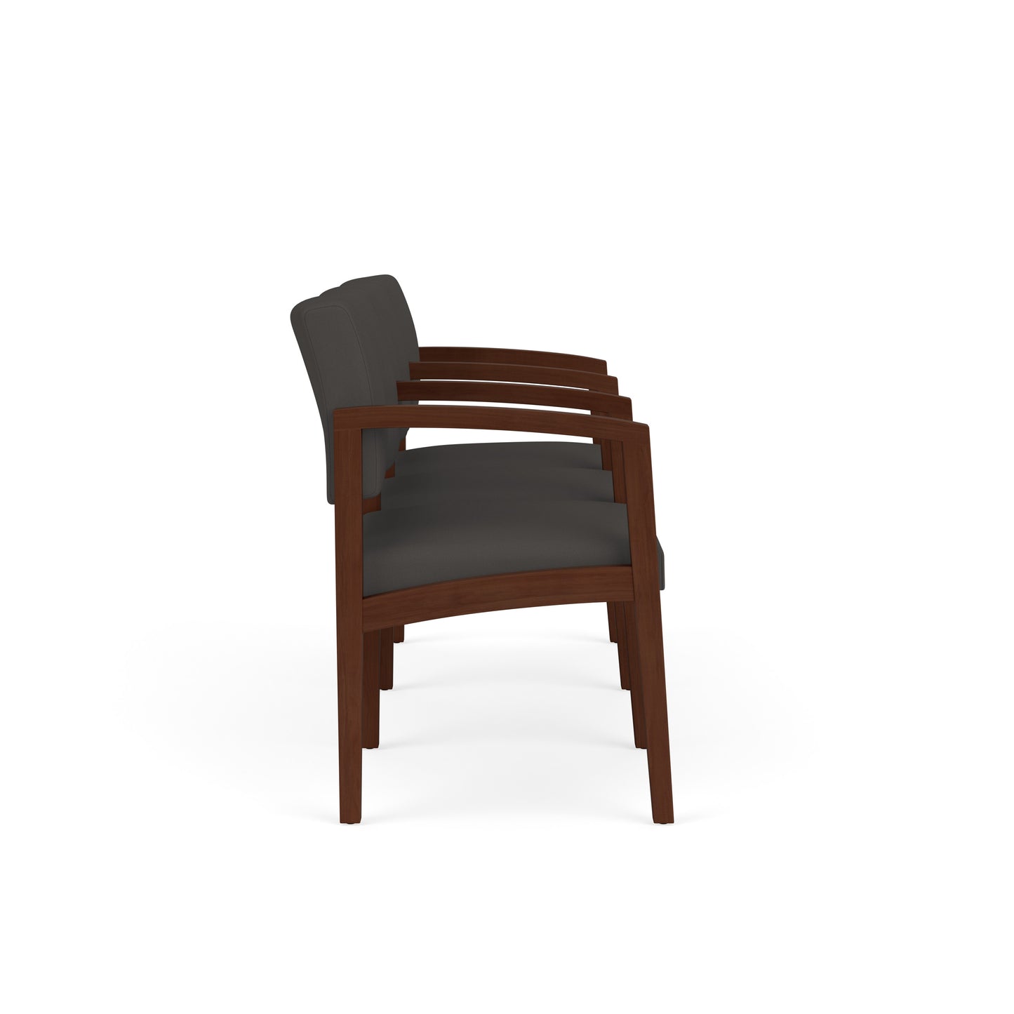 Lenox Wood Waiting Reception 3 Seat Tandem Seating Wood Frame