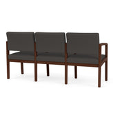 Lenox Wood Waiting Reception 3 Seat Tandem Seating Wood Frame