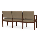 Lenox Wood Waiting Reception 3 Seat Tandem Seating Wood Frame