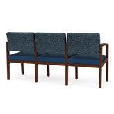 Lenox Wood Waiting Reception 3 Seat Tandem Seating Wood Frame