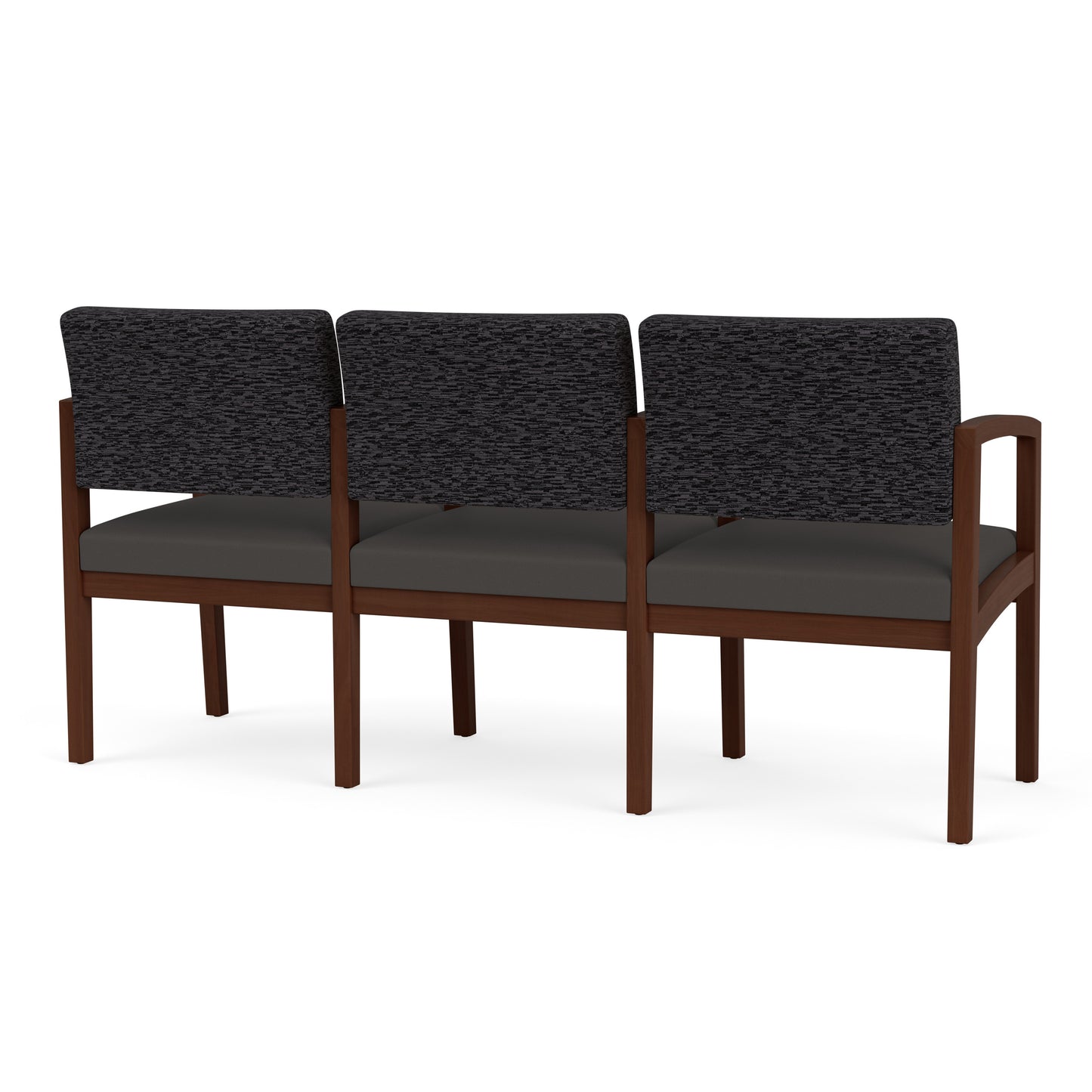 Lenox Wood Waiting Reception 3 Seat Tandem Seating Wood Frame