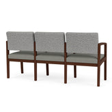 Lenox Wood Waiting Reception 3 Seat Tandem Seating Wood Frame