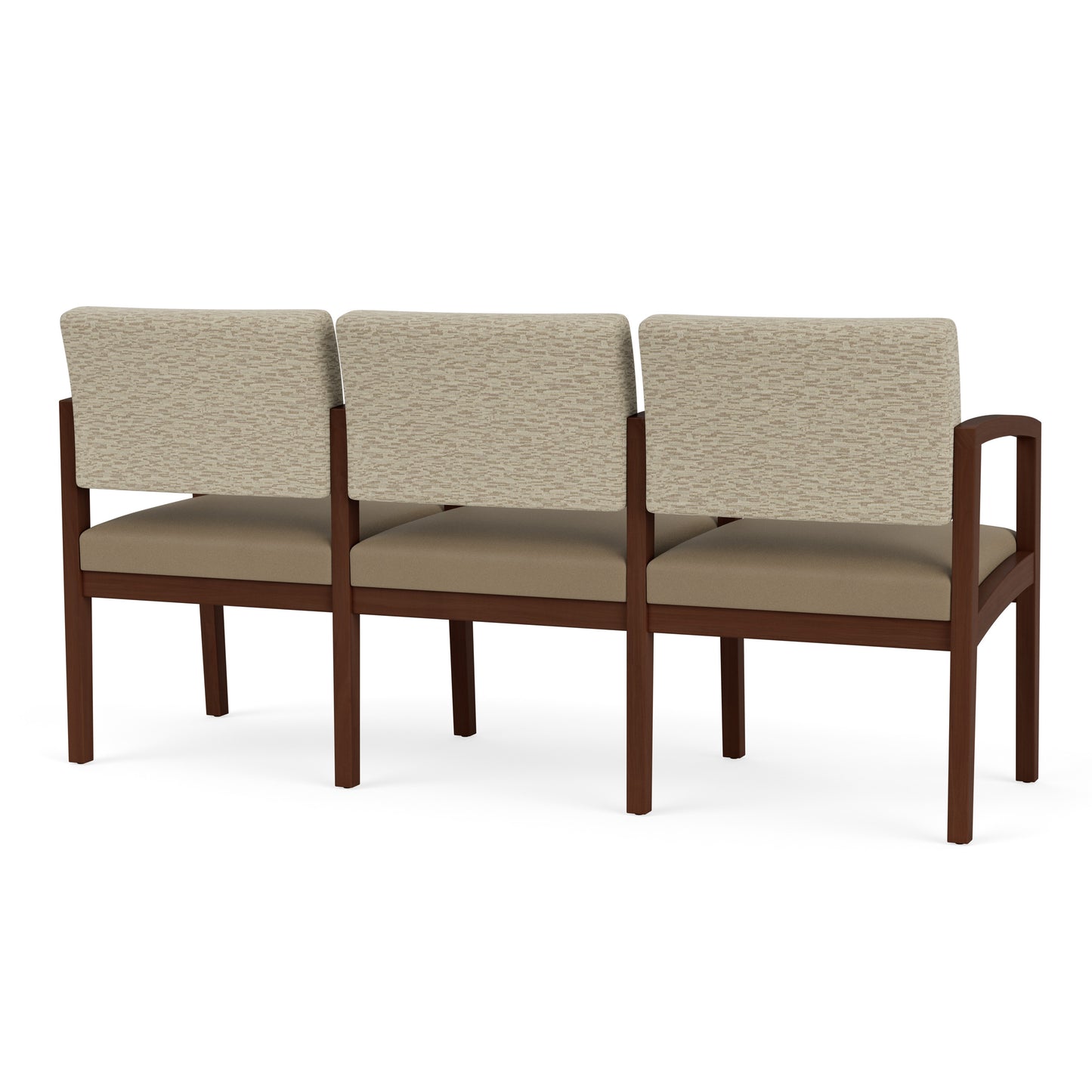 Lenox Wood Waiting Reception 3 Seat Tandem Seating Wood Frame