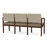 Lenox Wood Waiting Reception 3 Seat Tandem Seating Wood Frame