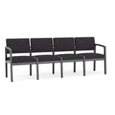 Lenox Wood Waiting Reception 4 Seat Tandem Seating Wood Frame No Center Arms