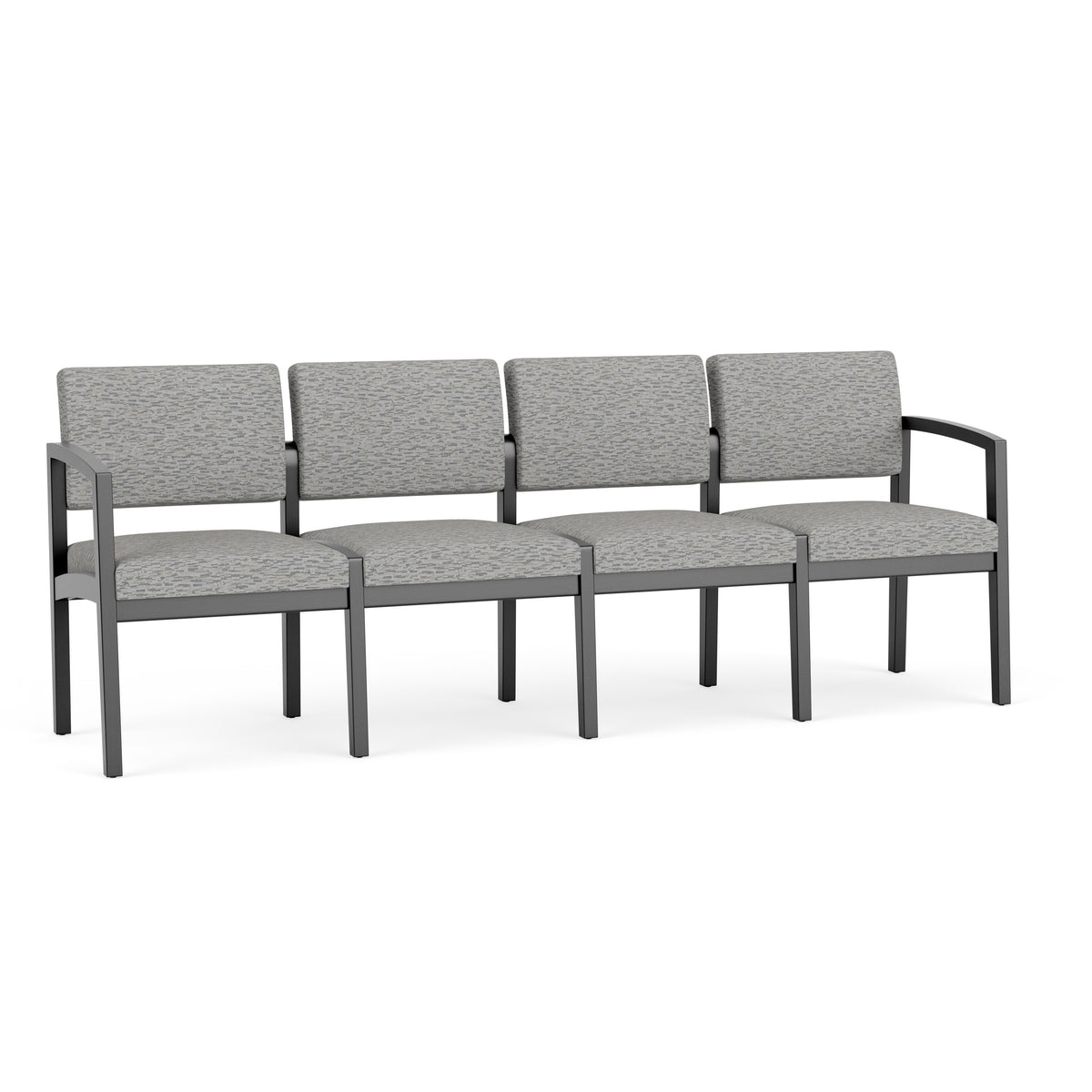Lenox Wood Waiting Reception 4 Seat Tandem Seating Wood Frame No Center Arms