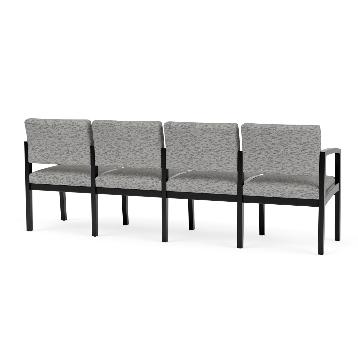 Lenox Wood Waiting Reception 4 Seat Tandem Seating Wood Frame No Center Arms