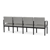 Lenox Wood Waiting Reception 4 Seat Tandem Seating Wood Frame No Center Arms