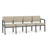 Lenox Wood Waiting Reception 4 Seat Tandem Seating Wood Frame No Center Arms