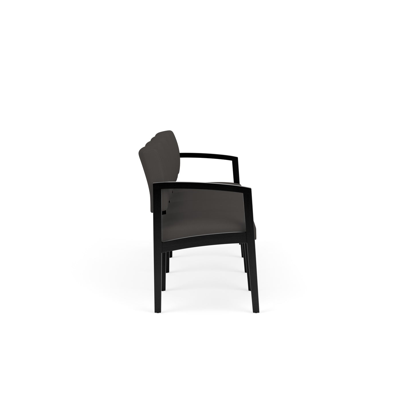 Lenox Wood Waiting Reception 4 Seat Tandem Seating Wood Frame No Center Arms